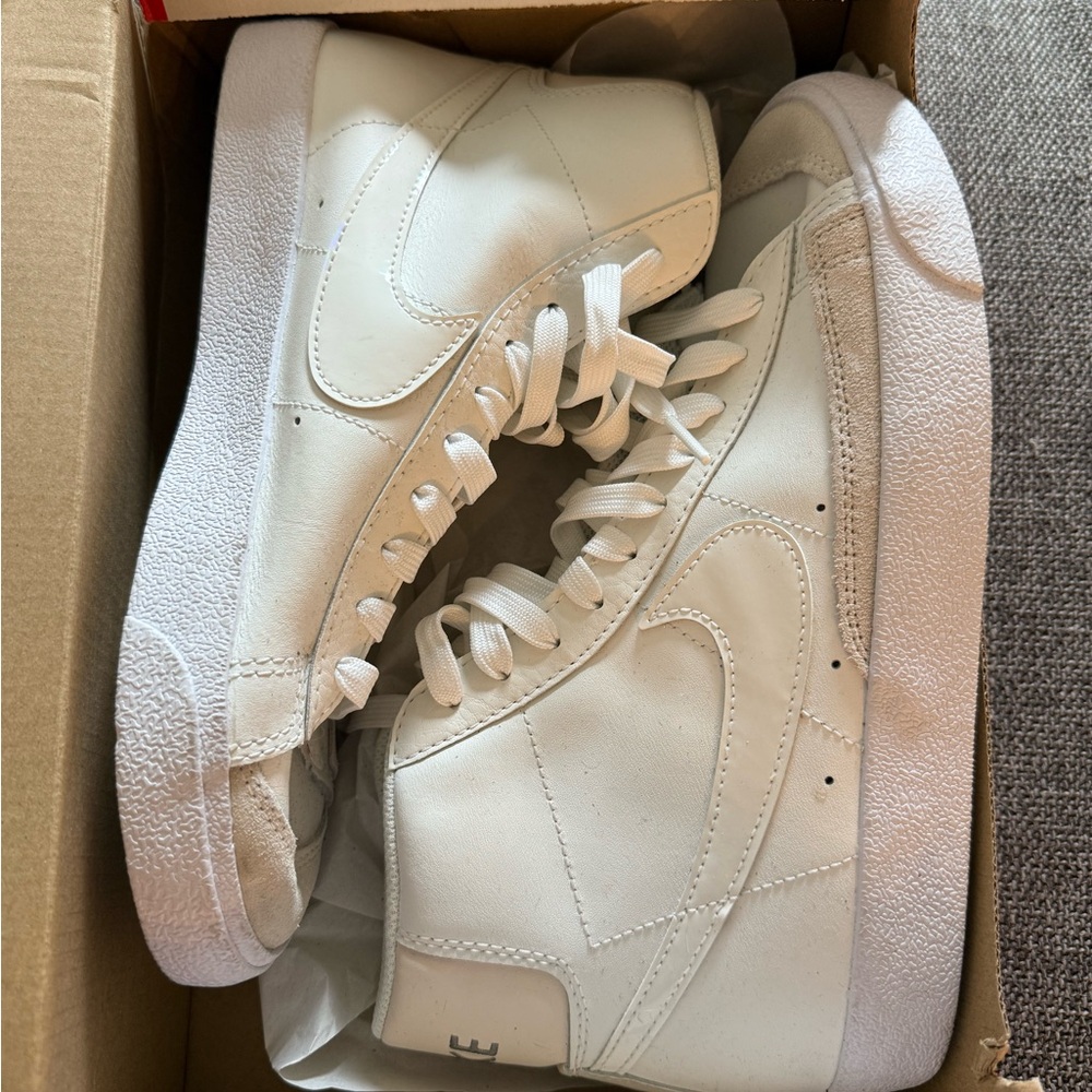 Women's White Nike blazers